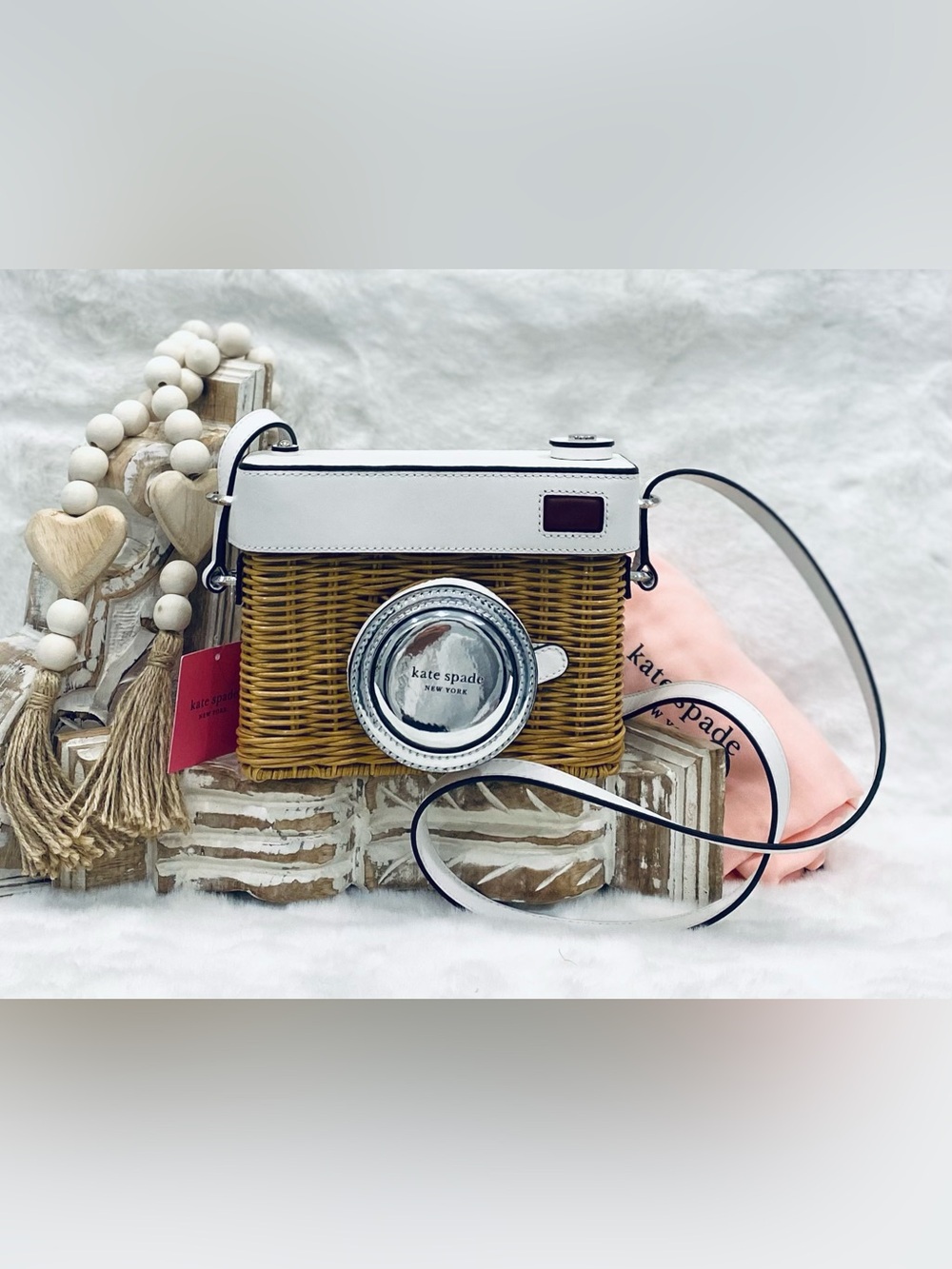 Kate Spade 3d Camera Wicker Crossbody Bag Novelty collectible NWT 📸
